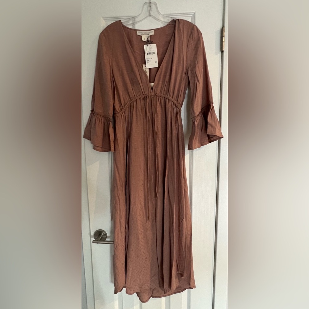 Saltwater Luxe Style S1091-W66-FRP midi dress in Pink Frost, Women size S